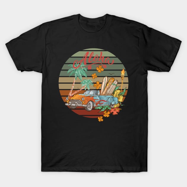 Hawaii Surf Boards - Travel T-Shirt by AlGenius